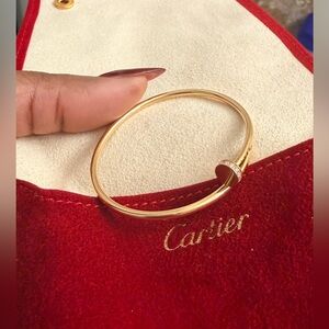 Cartier Juste Un Clou Small Gold Bracelet. Size 16 with diamonds